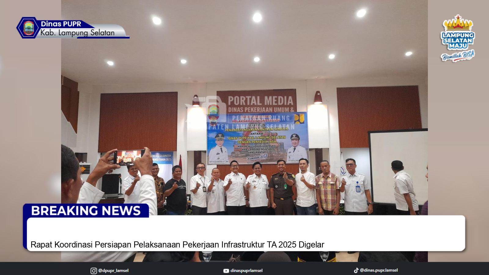 Rapat Koordinasi Persiapan Pelaksanaan Pekerjaan Infrastruktur TA 2025 Digelar